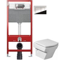 Комплект подвесной унитаз Roca Hall 346627000 + 801622004 + система инсталляции TECE 9300302 + 9240401