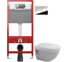 Комплект подвесной унитаз Duravit Starck 3 2200090000 + 0063810000 + система инсталляции TECE 9300302 + 9240401