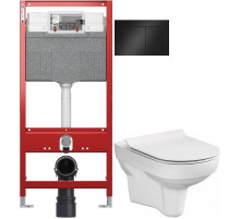Комплект подвесной унитаз Cersanit City MZ-CITY-Con-S-DL + система инсталляции Tece 9300302 + 9240407