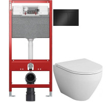 Комплект подвесной унитаз Am.Pm Spirit 2.0 C701700WH + C707857WH + система инсталляции Tece 9300302 + 9240407