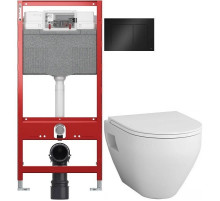 Комплект подвесной унитаз Am.Pm Spirit 2.0 C701738WH + C707857WH + система инсталляции Tece 9300302 + 9240407