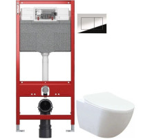 Комплект подвесной унитаз Creavit Free FE322-11CB00E-0000 + KC0903.02.0000E + система инсталляции TECE 9300302 + 9240401