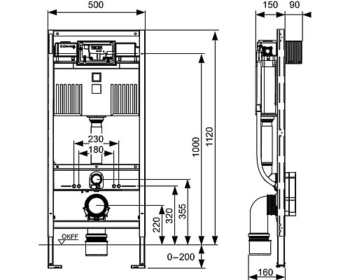 Приобрести Комплект подвесной унитаз WeltWasser Salzbach 004GL-WT 10000003666 + система инсталляции Tece 9300302 + 9240921 в магазине сантехники Santeh-Crystal.ru