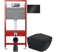 Комплект подвесной унитаз Duravit Happy D.2 2222098900 + 0064591300 + система инсталляции Tece 9300302 + 9240407