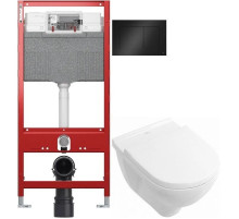 Комплект подвесной унитаз Villeroy & Boch O.Novo 56601001 + 9M38S101 + система инсталляции Tece 9300302 + 9240407