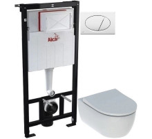 Комплект подвесной унитаз Geberit iCon 500.784.01.1 + система инсталляции AlcaPlast AM101/11203:1RUSSETM70