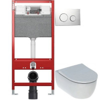 Комплект подвесной унитаз Geberit iCon 500.784.01.1 + система инсталляции Tece 9300302 + 9240921