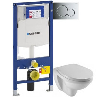 Комплект подвесной унитаз Jacob Delafon Patio EDV102-00 + E70021-00 + система инсталляции Geberit 111.300.00.5 + 115.770.21.5 + 111.815.00.1
