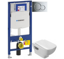 Комплект подвесной унитаз Jacob Delafon Struktura EDE102-00 + E4270-00 + система инсталляции Geberit 111.300.00.5 + 115.770.21.5 + 111.815.00.1
