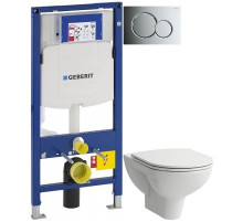 Комплект подвесной унитаз Laufen Pro 8.2095.0.000.000.1 + 8.9896.6.000.000.1 + система инсталляции Geberit 111.300.00.5 + 115.770.21.5 + 111.815.00.1