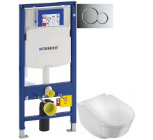 Комплект подвесной унитаз Jacob Delafon Odeon Rive Gauche EDR102-00 + E24888-00 + система инсталляции Geberit 111.300.00.5 + 115.770.21.5 + 111.815.00.1