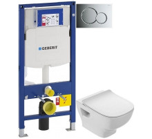 Комплект подвесной унитаз Jacob Delafon Struktura EDF102-00 + E70025-00 + система инсталляции Geberit 111.300.00.5 + 115.770.21.5 + 111.815.00.1