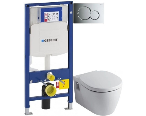 Купить Комплект подвесной унитаз Ideal Standard Connect E803501 + E712701 + система инсталляции Geberit 111.300.00.5 + 115.770.21.5 + 111.815.00.1 в магазине сантехники Santeh-Crystal.ru
