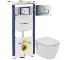 Комплект подвесной унитаз Ideal Standard Connect Space E804601 + E772401 + система инсталляции Geberit 111.362.00.5 + 115.770.21.5