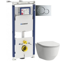 Комплект подвесной унитаз Laufen Pro 8.2096.6.000.000.1 + 8.9896.6.000.000.1 + система инсталляции Geberit 111.362.00.5 + 115.770.21.5