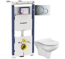 Комплект подвесной унитаз Cersanit City MZ-CITY-COn-S-DL + система инсталляции Geberit 111.362.00.5 + 115.770.21.5
