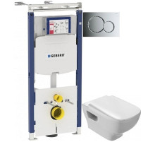 Комплект подвесной унитаз Jacob Delafon Struktura EDE102-00 + E4270-00 + система инсталляции Geberit 111.362.00.5 + 115.770.21.5