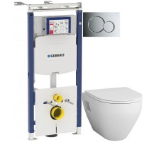 Комплект подвесной унитаз Am.Pm Spirit 2.0 C701738WH + C707857WH + система инсталляции Geberit 111.362.00.5 + 115.770.21.5