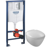 Комплект подвесной унитаз Jacob Delafon Presquile E4440-00 + система инсталляции Grohe 38772001
