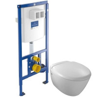 Комплект подвесной унитаз Jacob Delafon Presquile E4440-00 + система инсталляции Villeroy & Boch 92246100