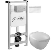 Комплект подвесной унитаз Jacob Delafon Presquile E4440-00 + система инсталляции Jacob Delafon E5504-NF + E4316-00