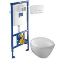 Комплект подвесной унитаз Jacob Delafon Presquile E4440-00 + система инсталляции Villeroy & Boch 92246100 + 92249068