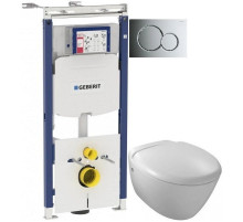 Комплект подвесной унитаз Jacob Delafon Presquile E4440-00 + система инсталляции Geberit 111.362.00.5 + 115.770.21.5