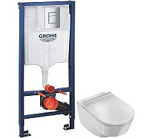 Комплект подвесной унитаз Jacob Delafon Odeon Rive Gauche EDR102-00 + E24889-00 + система инсталляции Grohe 38772001