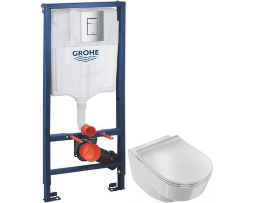 Заказать Комплект подвесной унитаз Jacob Delafon Odeon Rive Gauche EDR102-00 + E24889-00 + система инсталляции Grohe 38772001 в магазине сантехники Santeh-Crystal.ru