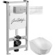Приобрести Комплект подвесной унитаз Jacob Delafon Odeon Rive Gauche EDR102-00 + E24888-00 + система инсталляции Jacob Delafon E5504-NF + E4316-00 в магазине сантехники Santeh-Crystal.ru