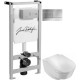 Приобрести Комплект подвесной унитаз Jacob Delafon Odeon Rive Gauche EDR102-00 + E24888-00 + система инсталляции Jacob Delafon E5504-NF + E4316-CP в магазине сантехники Santeh-Crystal.ru