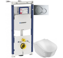 Комплект подвесной унитаз Jacob Delafon Odeon Rive Gauche EDR102-00 + E24888-00 + система инсталляции Geberit 111.362.00.5 + 115.770.21.5