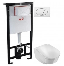 Комплект подвесной унитаз Jacob Delafon Odeon Rive Gauche EDR102-00 + E24888-00 + система инсталляции AlcaPlast AM101/11203:1RUSSETM70