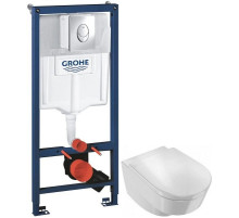 Комплект подвесной унитаз Jacob Delafon Odeon Rive Gauche EDR102-00 + E24888-00 + система инсталляции Grohe 38721001