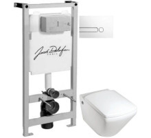 Комплект подвесной унитаз Jacob Delafon Escale E1306-00 + система инсталляции  Jacob Delafon E5504-NF + E4326-00