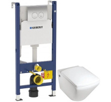 Комплект подвесной унитаз Jacob Delafon Escale E1306-00 + система инсталляции Geberit 458.124.21.1