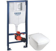 Комплект подвесной унитаз Jacob Delafon Escale E1306-00 + система инсталляции Grohe 38772001