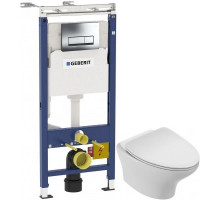 Комплект подвесной унитаз Jacob Delafon Nouvelle Vague EDJ102-00 + E20069-00 + система инсталляции Geberit 458.125.21.1