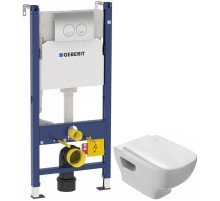 Комплект подвесной унитаз Jacob Delafon Struktura EDE102-00 + E4270-00 + система инсталляции Geberit 458.124.21.1