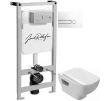 Комплект подвесной унитаз Jacob Delafon Struktura EDE102-00 + E4270-00 + система инсталляции Jacob Delafon E5504-NF + E4326-00