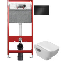 Комплект подвесной унитаз Jacob Delafon Struktura EDE102-00 + E70024-00 + система инсталляции Tece 9300302 + 9240407