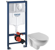 Комплект подвесной унитаз Jacob Delafon Patio EDV102-00 + E70021-00 + система инсталляции Grohe 38721001