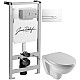 Заказать Комплект подвесной унитаз Jacob Delafon Patio EDV102-00 + E70021-00 + система инсталляции Jacob Delafon E5504-NF + E4326-00 в магазине сантехники Santeh-Crystal.ru