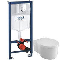 Комплект подвесной унитаз Jacob Delafon Viragio E4773-00 + система инсталляции Grohe 38721001