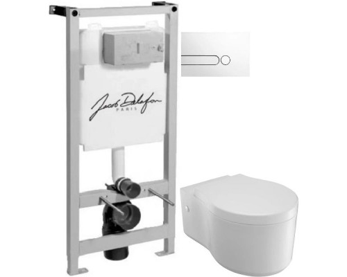 Приобрести Комплект подвесной унитаз Jacob Delafon Viragio E4773-00 + система инсталляции Jacob Delafon E5504-NF + E4326-00 в магазине сантехники Santeh-Crystal.ru