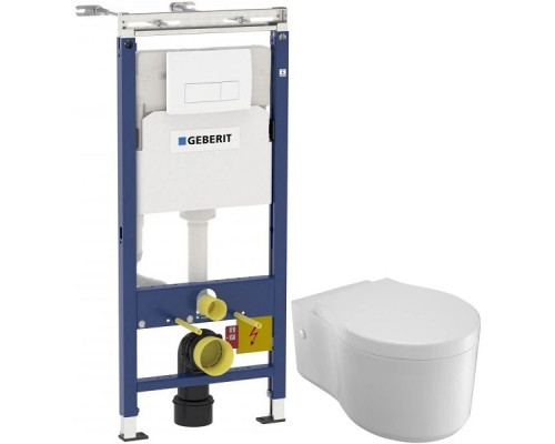 Приобрести Комплект подвесной унитаз Jacob Delafon Viragio E4773-00 + система инсталляции Geberit 458.125.11.1 в магазине сантехники Santeh-Crystal.ru