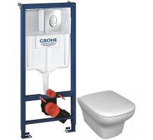 Комплект подвесной унитаз Jacob Delafon Vox EDM102-00 + E20142-00 + система инсталляции Grohe 38721001