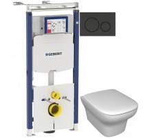 Комплект подвесной унитаз Jacob Delafon Vox EDM102-00 + E20142-00 + система инсталляции Geberit 111.362.00.5 + 115.882.DW.1