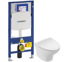 Комплект подвесной унитаз Jacob Delafon Nouvelle Vague EDK102-00 + E22124-00 + система инсталляции Geberit 111.300.00.5