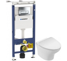 Комплект подвесной унитаз Jacob Delafon Nouvelle Vague EDK102-00 + E22124-00 + система инсталляции Geberit 458.125.21.1
